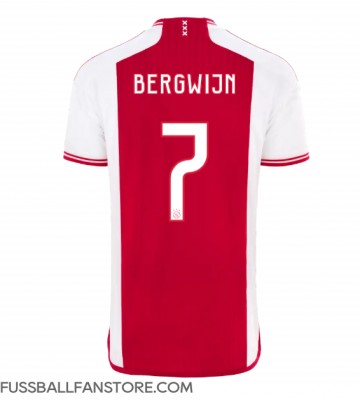 Ajax Steven Bergwijn #7 Replik Heimtrikot 2023-24 Kurzarm